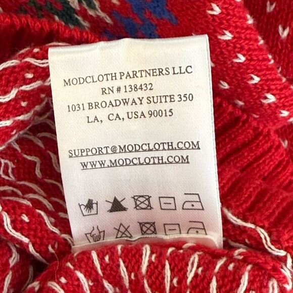 Modcloth Dinosaur T Rex Fair Isle Crew Neck Sweater - NWT - Women’s US XS - Picture 10 of 11